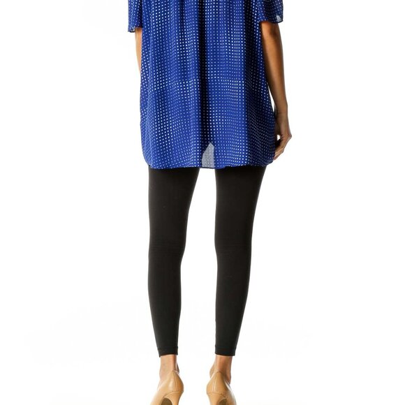 Vince camuto Blue Printed All Day Wear Blouse - Picture 3 of 3